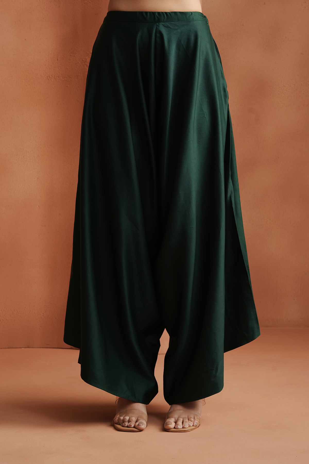 Green Embellished Kaftan Set