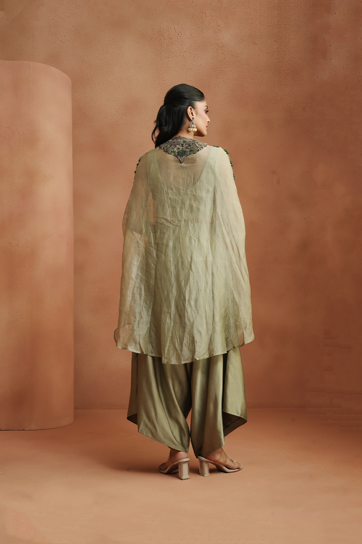 Sea Crest Embellished Kaftan Set