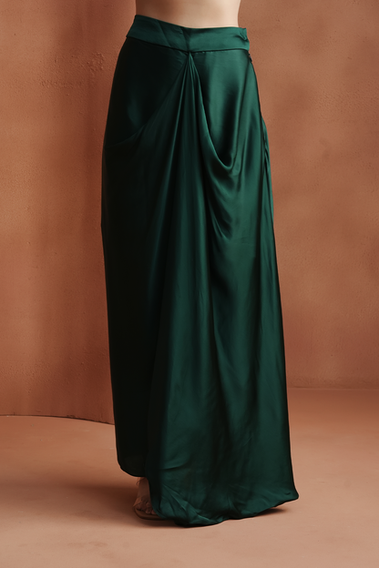 Green Embellished Kaftan Set