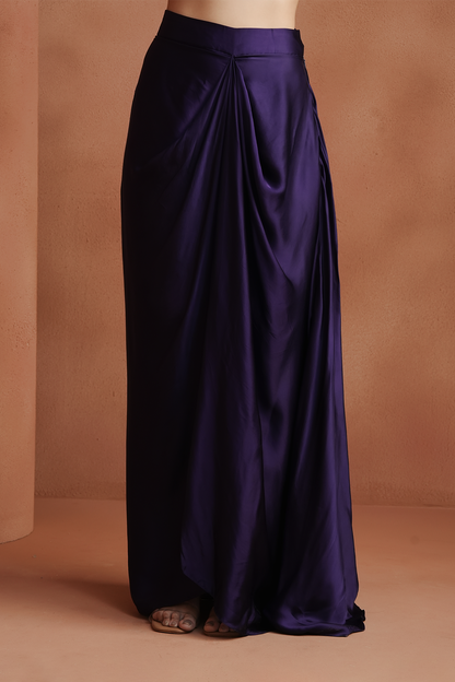 Deep Purple Embellished Kaftan Set