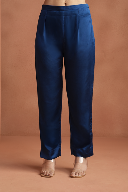 Electric Blue Embellished Kaftan Set