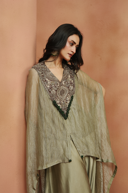 Sea Crest Embellished Kaftan Set