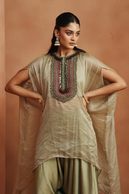 Sea Crest Embellished Kaftan Set