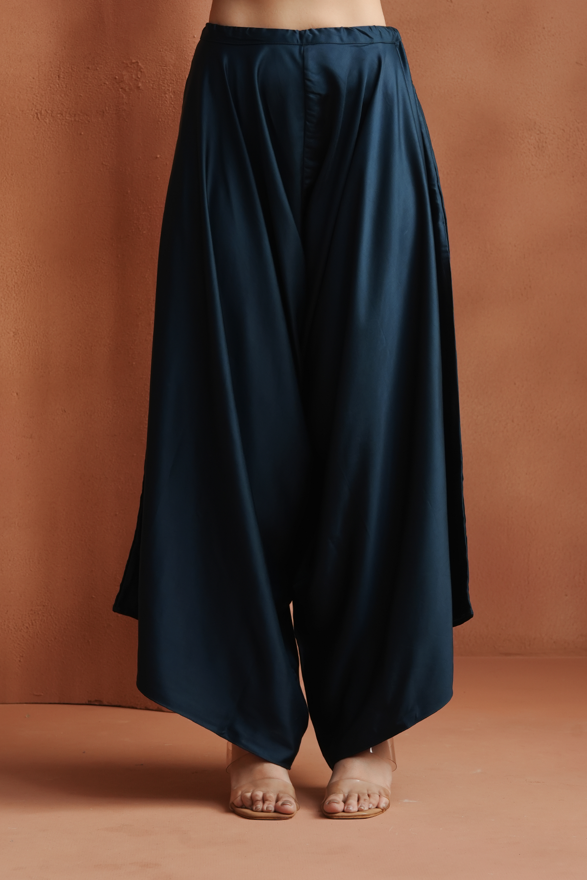 Prussian Blue Embellished Kaftan Set