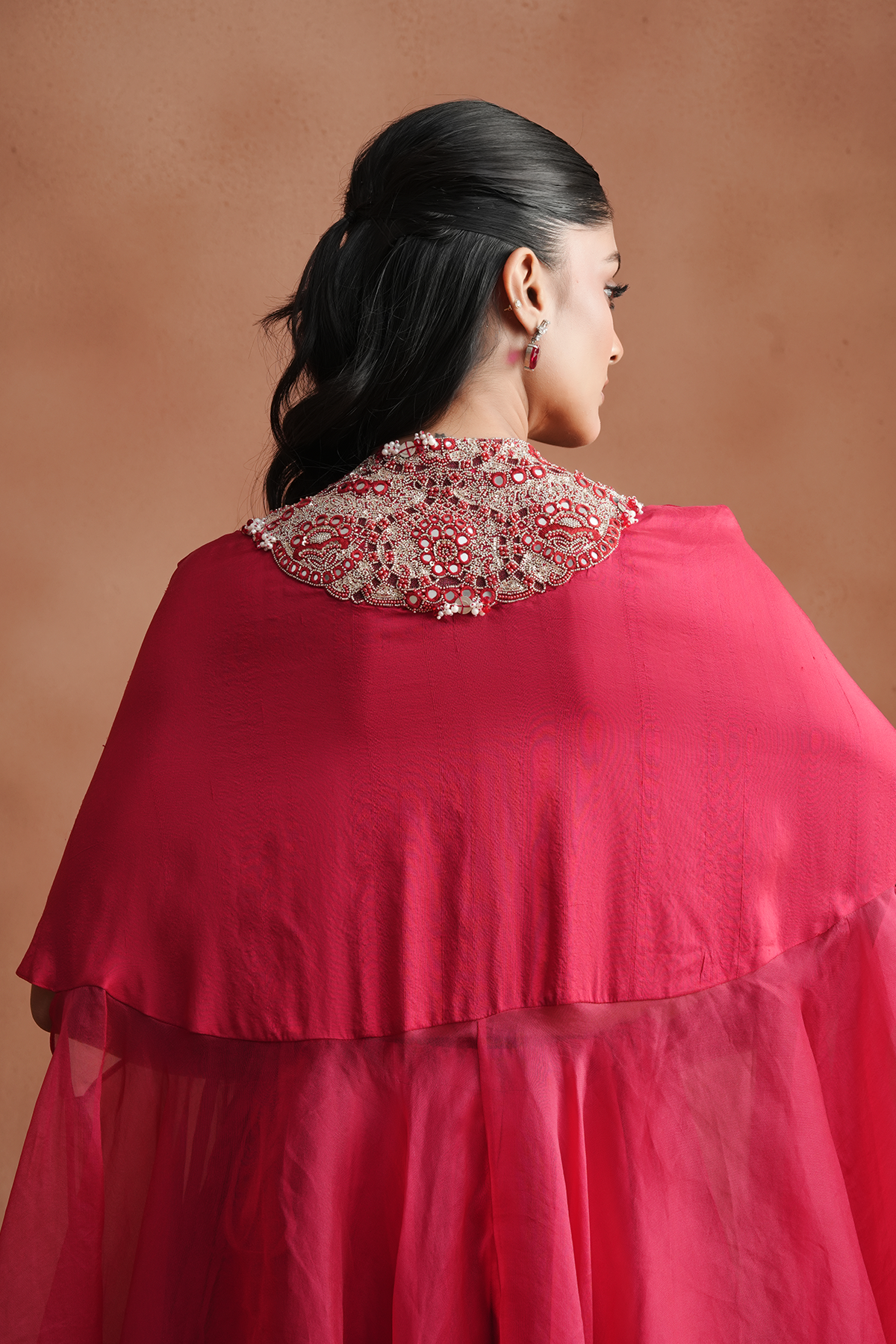 Rani Pink Embellished Kaftan Set